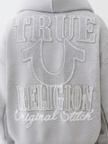 True Religion Horseshoe Appliqué Big T Zip-Hoodie heather grey