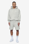 Pegador Logo Oversized Sweat Jacket Washed Pearl Grey White Gum