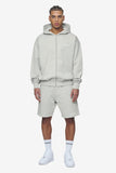 Pegador Logo Oversized Sweat Jacket Washed Pearl Grey White Gum