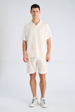 Lindbergh Musselin Hemd Kurzarm White