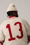 BLKVIS Baseball Strickshirt Antique White