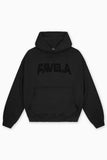 Favela Puff Distressed Hoodie Black