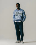 BLKVIS Washed Satin Varsity Jacket Stonewash