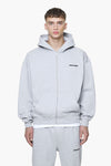 Pegador Logo Oversized Sweat Jacket Grey Melange