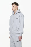 Pegador Logo Oversized Sweat Jacket Grey Melange