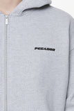 Pegador Logo Oversized Sweat Jacket Grey Melange