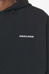 Pegador Logo Oversized Hoodie Vintage Washed Onyx Black