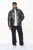 Pegador Solin Glossy Puffer Jacket Dark Chrome