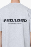 Pegador Colne Logo Oversized Tee Grey Melange