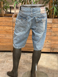True Religion Bobby Baggy Shortfray Graphic Jeans Shorts