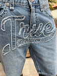 True Religion Bobby Baggy Shortfray Graphic Jeans Shorts