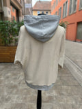Pegador Keros Boxy Hoodie Washed Coast Sand Clear Grey