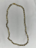Edelstahl Kette Basic Glieder flach/lang Gold