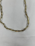 Edelstahl Kette Basic Glieder flach/lang Gold