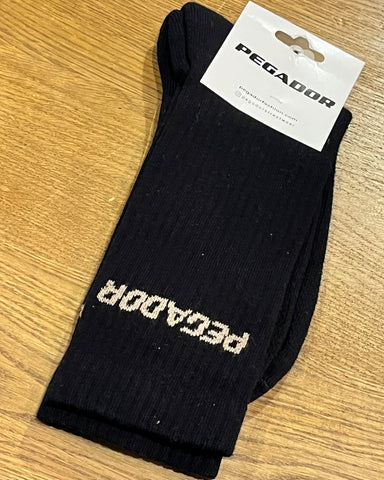 Pegador Side Logo Socken Black Taupe