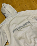 Pegador Colne Logo Oversized Sweat Jacket Washed Clear Grey