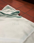 Pequs Debossed Logo Hoodie Aqua