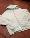 Pequs Chest Logo Zip Hoodie Aqua