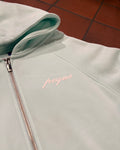 Pequs Chest Logo Zip Hoodie Aqua