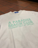 Pequs A Paradise Beach Club Front Logo T-Shirt White