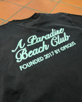 Pequs A Paradise Beach Club Back Logo T-Shirt Black