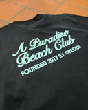 Pequs A Paradise Beach Club Back Logo T-Shirt Black