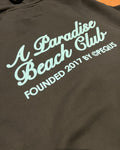 Pequs A Paradise Beach Club Back Logo Zip Hoodie Black