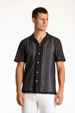 Lindbergh Lochmuster Hemd Black