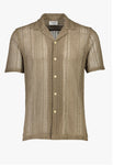 Lindbergh Lochmuster Hemd Dark Stone