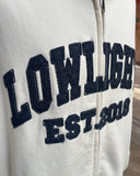 Low Lights Studios College Denim Patched Zip-Hoodie ecru