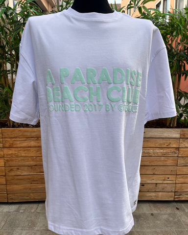 Pequs A Paradise Beach Club Front Logo T-Shirt White