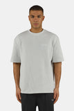 Pegador Signar Oversized Rib Tee Washed Fog Grey White