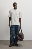 Pegador Signar Oversized Waffle Tee Cloud Grey Melange