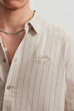 Pegador Murcia Striped Short Sleeve Shirt Cream