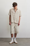 Pegador Murcia Striped Short Sleeve Shirt Cream