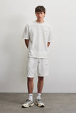 Pegador Lagos Oversized Soft Rib Tee Washed Warm White
