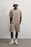 Pegador Lagos Oversized Soft Rib Tee Washed Warm Taupe