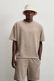 Pegador Lagos Oversized Soft Rib Tee Washed Warm Taupe