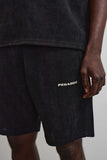 Pegador Lagos Soft Rib Shorts Washed Black
