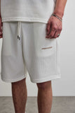 Pegador Lagos Soft Rib Shorts Washed Warm White