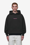 Pegador Colne Logo Oversized Hoodie Washed Black Virtual Pink