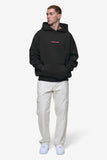 Pegador Colne Logo Oversized Hoodie Washed Black Virtual Pink