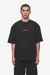 Pegador Colne Logo Oversized Tee Washed Black Virtual Pink