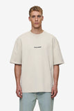 Pegador Colne Logo Oversized Tee Washed Light Beige Anthracite