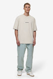 Pegador Colne Logo Oversized Tee Washed Light Beige Anthracite