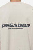 Pegador Colne Logo Oversized Tee Washed Light Beige Anthracite