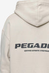 Pegador Colne Logo Oversized Hoodie Washed Light Beige Anthracite