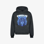 Pequs Medusa Graphic Hoodie Washed Black