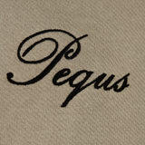 Pequs Handwritten Logo Zip Hoodie Dust Grey
