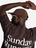 Another Cotton Lab Sunday Running Club T-Shirt Washed Chocolate